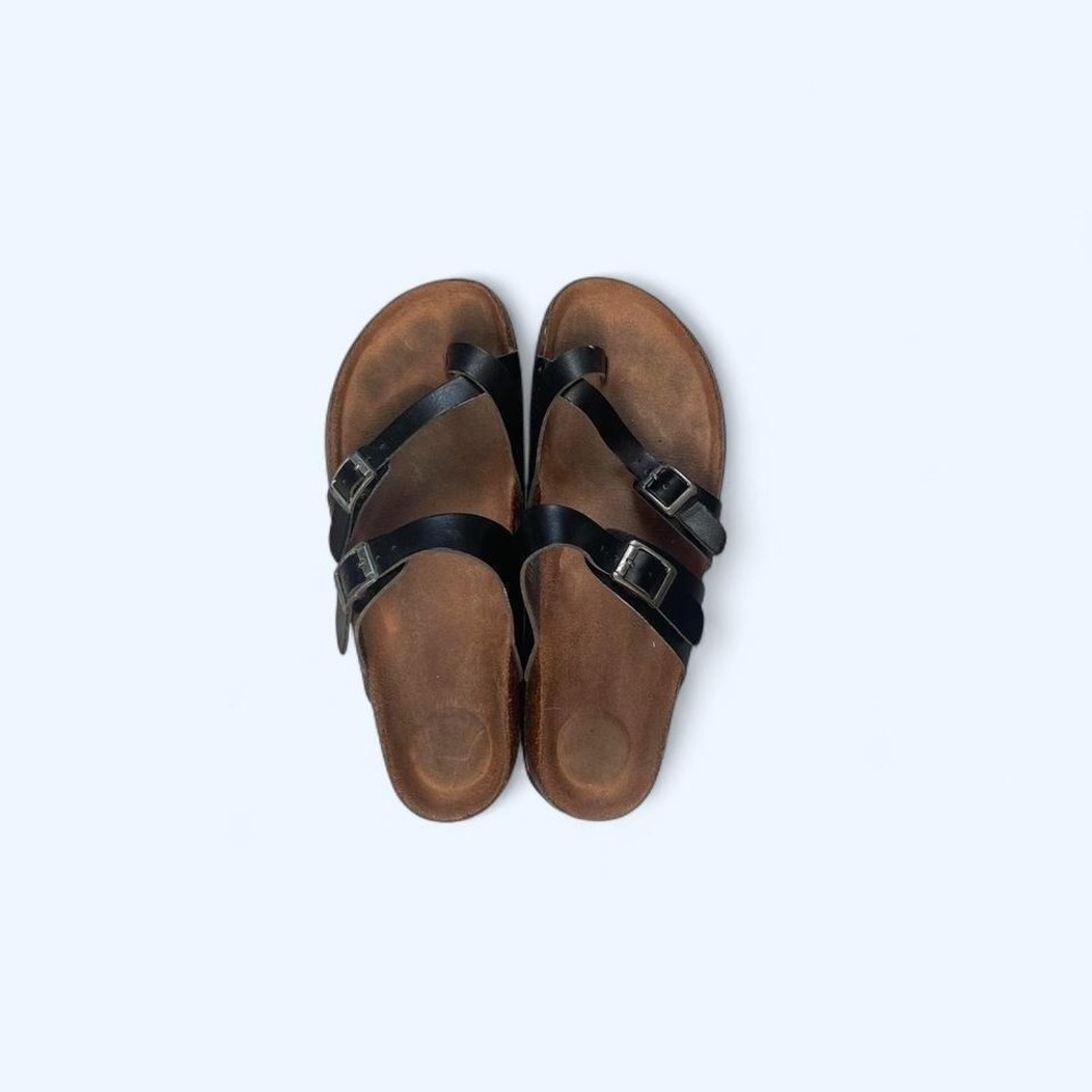 Asymmetric-strap design sandals‎ size 8